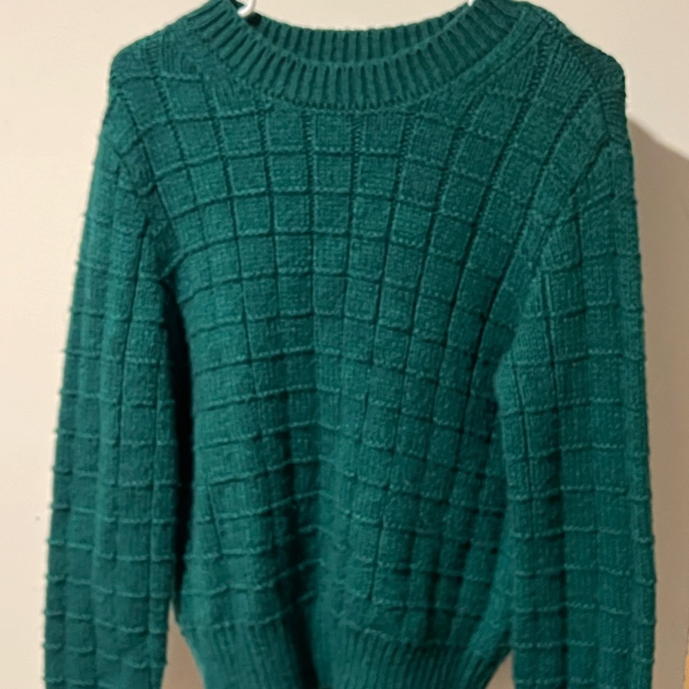 American Eagle Green Women's Crew Neck Sweater